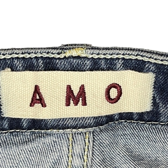 ANTHROPOLOGIE AMO BABE RIO VISTA HIGH RISE BUTTON FLY FRAYED HEM CROPPED JEANS - Picture 13 of 15